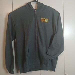 NWT. USA Vietnam Veteran XXL Black Full Zip Hoodie (0386J3)